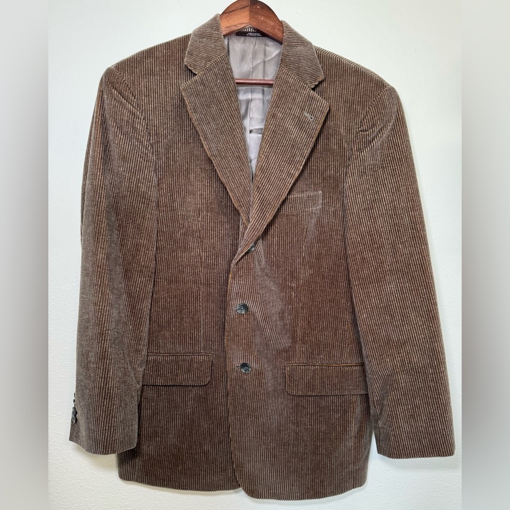 Joseph Abboud Corduroy Blazer Jacket brown size 40 S